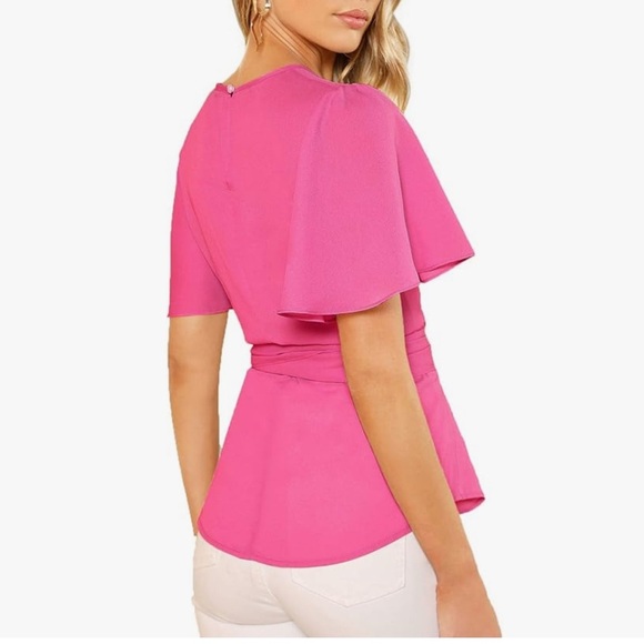 Blouse with waist tie - Picture 2 of 5